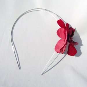  Red Velvet Dendrobium Flower Headband 