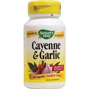  Natures Way Cayenne & Garlic 530 mg 100 Caps Health 