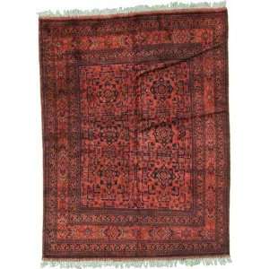  50 x 66 Red Hand Knotted Wool Afghan Rug Furniture 