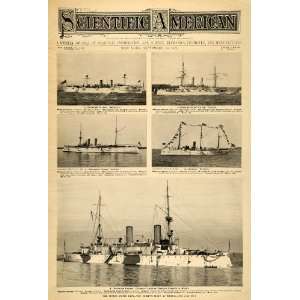  1899 Cover Scientific U. S. Navy Battleship Fleet Dewey 