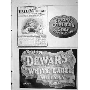  1904 DEWARS WHITE LABEL WHISKY WRIGHTS COAL TAR SOAP