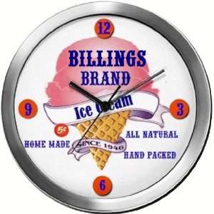  BILLINGS 14 Inch Ice Cream Metal Clock Quartz Movement 
