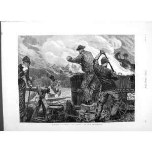  1877 London Battle Pavements Men Road Building Industry 