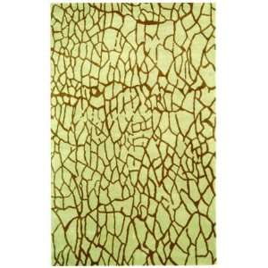   SOH437A Brown and Green Contemporary 6 x 9 Area Rug