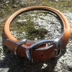  Circle T Leather Dog Collar Rolled Tan 10 inch Pet 