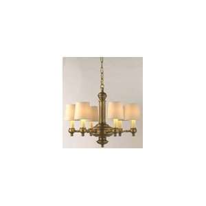 Bill Blass Hobbs 6 Light Chandelier with Natural Paper Shade by Visual 