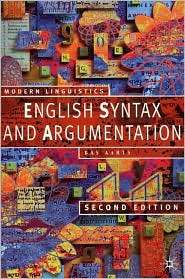 English Syntax and Argumentation (Second Edition), (0333949862), Bas 