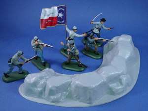Britains Deetail Toy Soldiers 1st Texas at Devils Den  