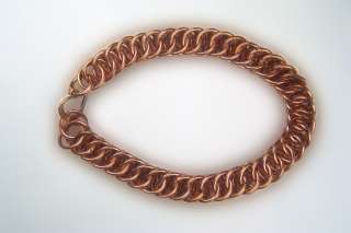 Copper Chain Maille Bracelet Half Persian Chain Maille  