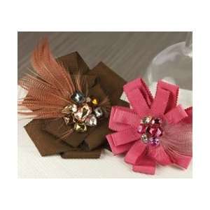   Flowers With Feathers & Gems 2.75X3.75 2/Pkg Borgia; 2 Items/Order