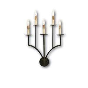  Currey and Company 5073 Bowers 5 Light Wall Sconce in Old 