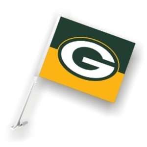 Green Bay Packers Car Flag W/Wall Brackett Set Of 2   Green Bay 