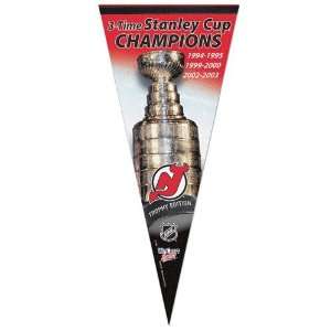  New Jersey Devils 17 x 40 3X Stanley Cup Champions 