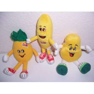   of 3 (Pono Papaya, Pinellopy Pineapple and Bobby Banana) Toys & Games