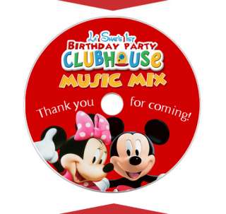 MICKEY MINNIE MOUSE Birthday Party CD LABELS  