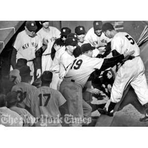  Dimaggio Greeted After World Series Homer   1951