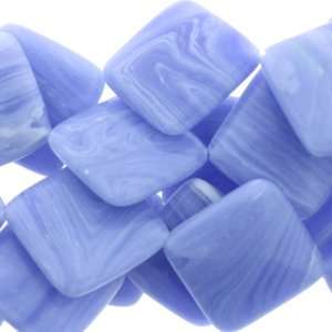 Synthetic Blue Lace Agate  Diamond Shaped Puffy   20mm Diameter, No 