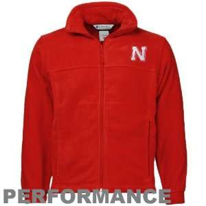 Columbia Nebraska Cornhuksers Intense Red Flanker Sweater Fleece 