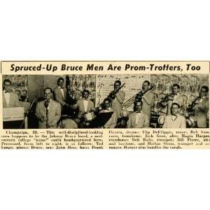  1952 Print Johnny Bruce Band Jazz Swing Group Illinois 