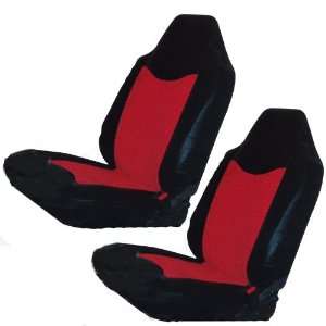  Red & Black Car Truck SUV Bucket Seat Cover   Pair 