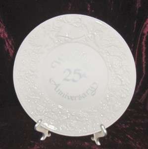 25th ANNIVERSARY COLLECTIBLE PLATE W/EASEL PORCELAIN  