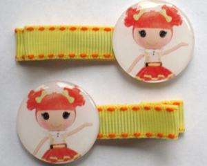Boutique Girl Hair Clips Bows Lalaloopsy Ember Flicker Flames  