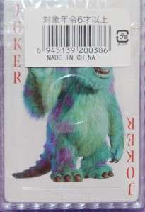Disney MONSTERS Inc. Playing Poker Cards New   Green  