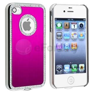   Diamond Bling Case For iPhone 4 G 4S USA Gold+Silver+Pink+Black+Purple
