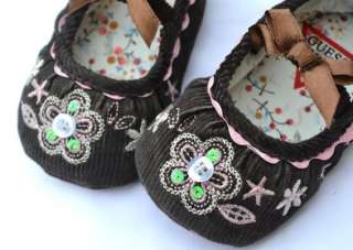 Dark brown Mary Jane infant toddler baby girl shoes size 0 18 months 