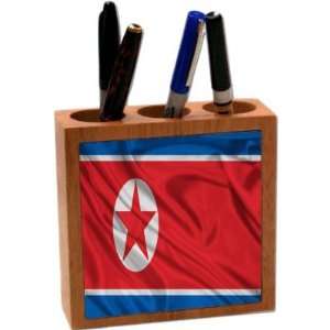  Rikki KnightTM North Korea Flag 5 Inch Tile Maple Finished 