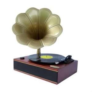  Top Quality Pyle PNGTT1R Classic Horn Phonograph/Turntable 