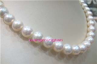AAAAA1810 11mm NATURAL south sea white pearl necklace  