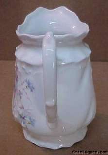 Antique German Creamer Pitcher Hand Painted Flowers  