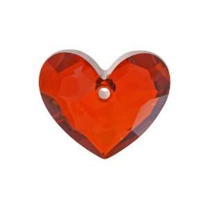  6264 28mm Truly in Love Heart Pendant Crystal Red Magma 