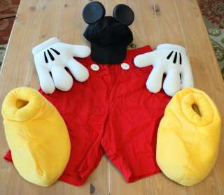 New  MICKEY MOUSE Costume Gloves Mens L   NO SHIRT  