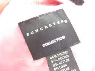 DON CASTER Pink Tweed Long Coat Jacket  