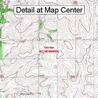 USGS Topographic Quadrangle Map   Verdon, Nebraska (Folded/Waterproof 