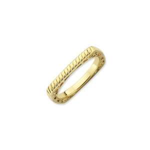    Stackable Expressions Gold Vermeil Square Band, Size 6 Jewelry