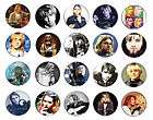 NIRVANA Kurt Cobain pin button BADGE / MAGNET SET ( 20 