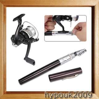 You are bidding on a mini pen fishing rod reel line gift set.