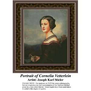  Portrait of Cornelia Vetterlein, Cross Stitch Pattern PDF 