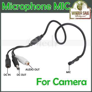   Mini Mic Audio RCA DC output for Security CCTV Camera  