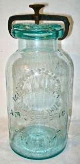Antique Millville Atmospheric Fruit Canning Jar Pat. 1861   
