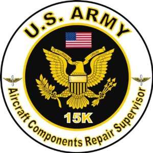 United States Army MOS 15K Aircraft Components Repair Supervisor Decal 