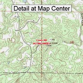  USGS Topographic Quadrangle Map   Laws Hill, Mississippi 