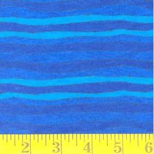  45 Wide Flannel Wavy Stripz Blue Fabric By The Yard 