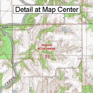 USGS Topographic Quadrangle Map   Wayland, Iowa (Folded/Waterproof 