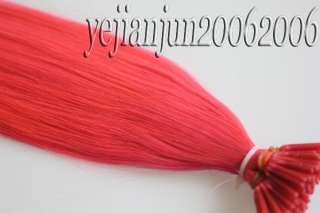 100S 18Stick Tip HUMAN HAIR EXTENSIONS,Hot Pink,50g  