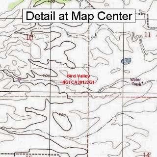 USGS Topographic Quadrangle Map   Bird Valley, California (Folded 
