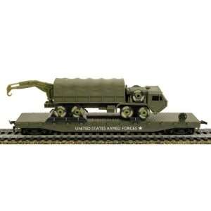  98650 Army 51 Flatcar w/Lift Truck HO Toys & Games